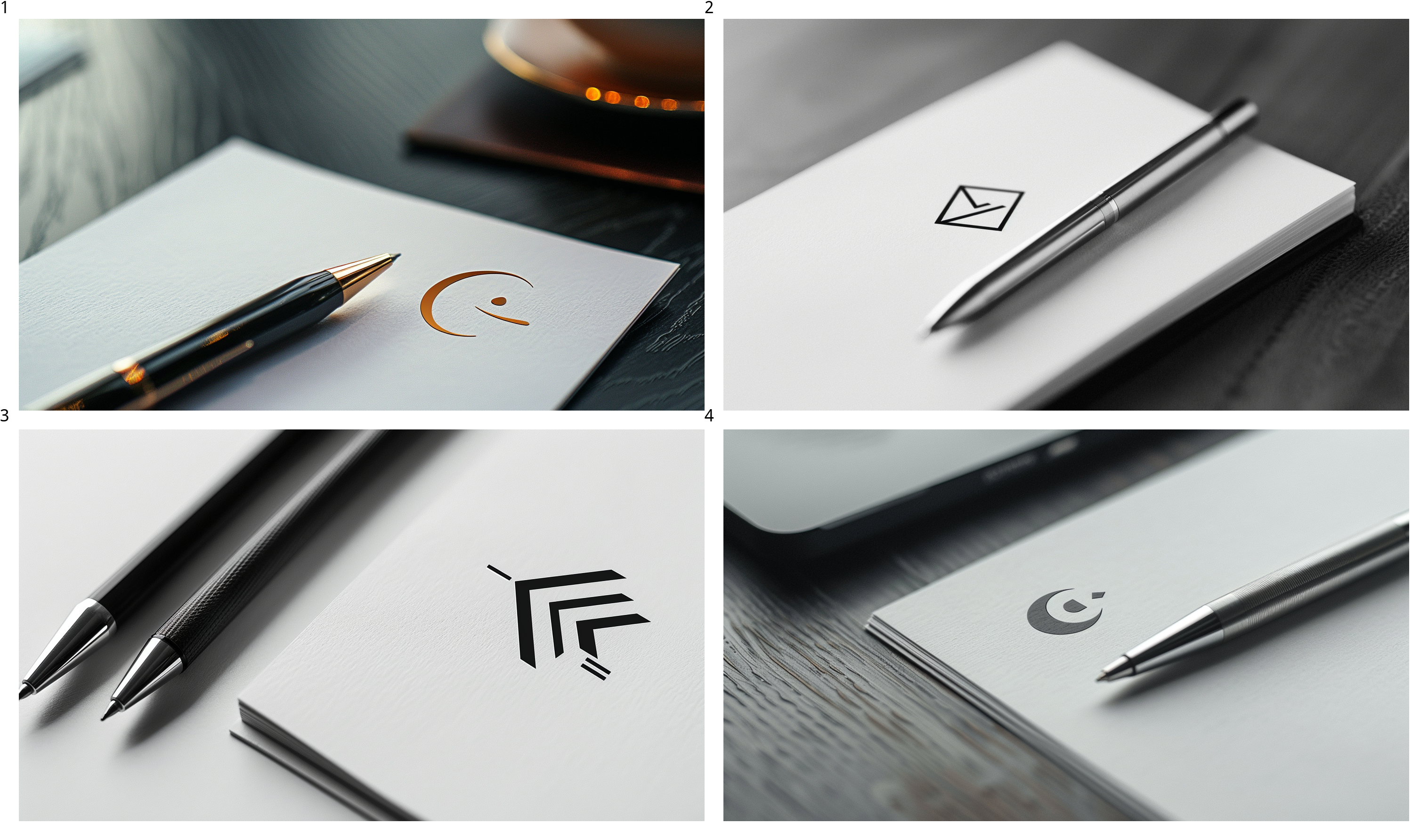 A close-up view of a logo design draft on paper with a stylish pen nearby, emphasizing creativity and precision in brand development.
